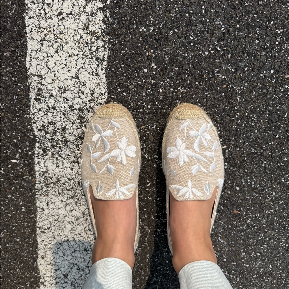 Soludos Floral Embroidered Espadrilles